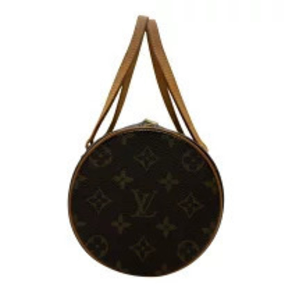 Louis Vuitton Papillon Brown Leather Monogram Handbag Brown
